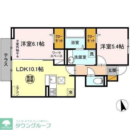 ジュモンターニュの物件間取画像